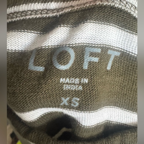 LOFT Green‎ Striped Harbor Cotton Tank Top-Size XS - Picture 5 of 5